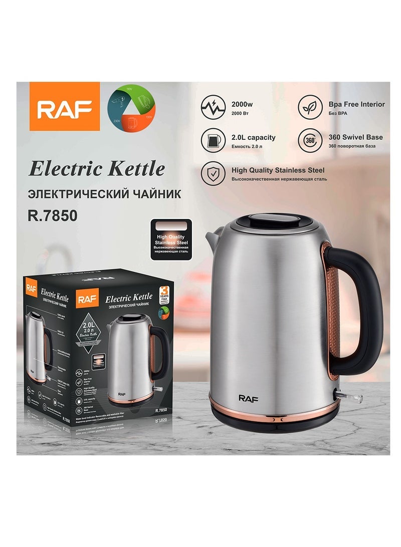 آر إيه أف غلاية منزلية من الفولاذ المقاوم للصدأ تعمل بإيقاف التشغيل التلقائي2.0 لتر - Image 2