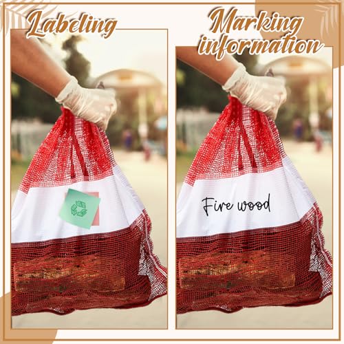 GliCraft 10 Pcs Onion Bags Reusable Mesh Produce Storage with Drawstring Firewood Bags Onion Potato Storage Sacks for Garden Vegetable Fruit Produce Packaging Supplies (22 x 28 Inch) - Image 5
