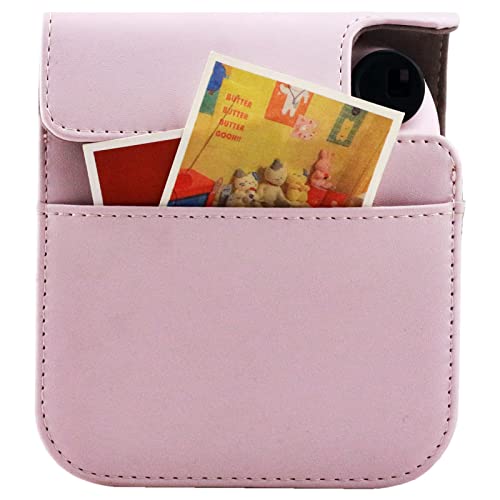 Frankmate Protective Case Compatible with Fujifilm Instax Mini 12 Instant Film Camera with Accessory Pocket and Adjustable Strap (Pink) - Image 3