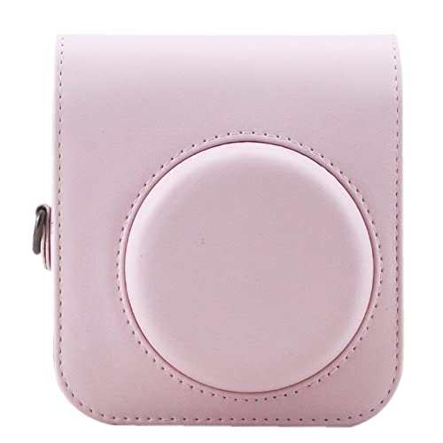 Frankmate Protective Case Compatible with Fujifilm Instax Mini 12 Instant Film Camera with Accessory Pocket and Adjustable Strap (Pink) - Image 1