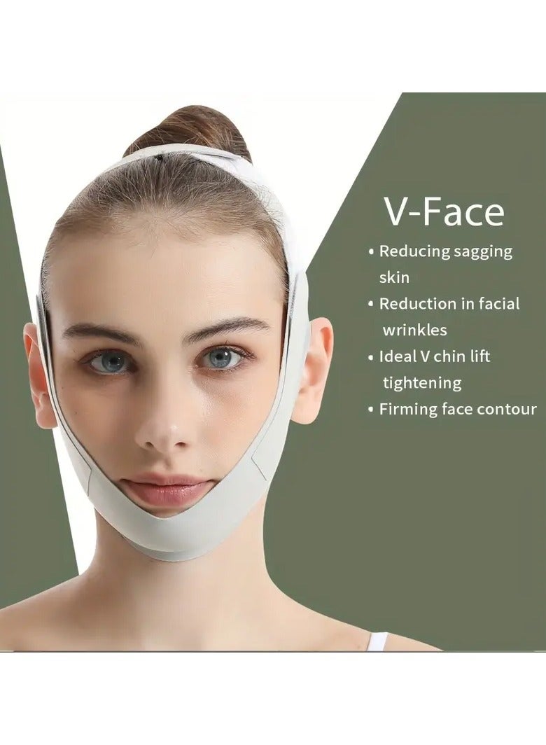 Goolsky V-Face Lifting Belt for Men and Women, Adjustable Double Chin Reducer Strap, Breathable & Comfortable, Unscented Reusable Contouring Bandage - Image 4
