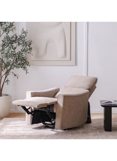 DANUBE HOME V2 Warwik 1 Seater Fabric Recliner Chair – Comfortable Reclining Sofa Seat for Living Room, Bedroom, Lounge – Modern Home Furniture Relaxing Chair - Fossil Brown  - Image 2