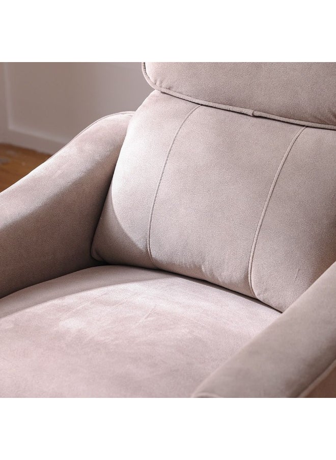 DANUBE HOME V2 Warwik 1 Seater Fabric Recliner Chair – Comfortable Reclining Sofa Seat for Living Room, Bedroom, Lounge – Modern Home Furniture Relaxing Chair - Fossil Brown  - Image 5