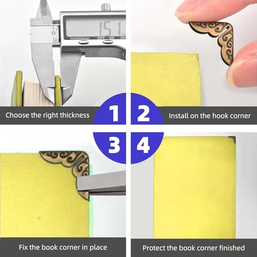 Asofelk 120PCS Metal Book Corner Protectors, Vintage Metal Book Corner Protector for Photo Album, Notebook Cover Book Protector/Book Scrapbooking Corner Protector for Schoolbook - Image 3