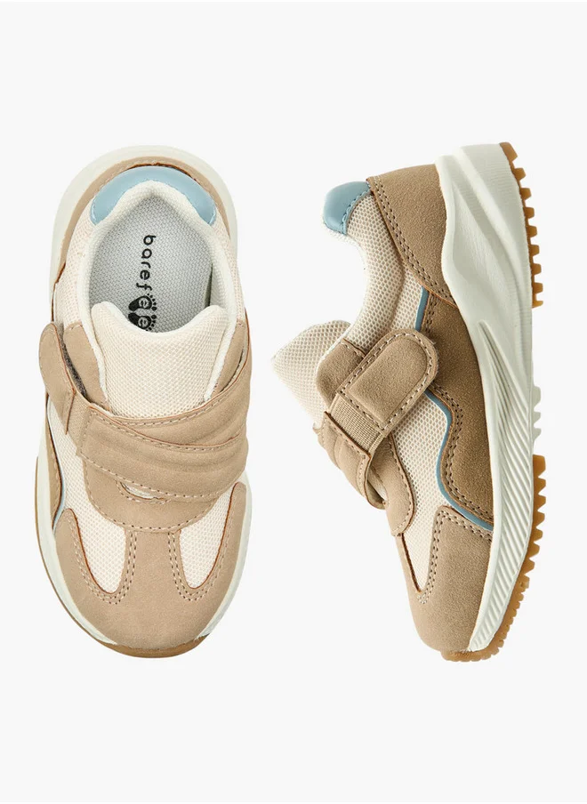Barefeet Colourblock Sneakers with Hook and Loop Closure