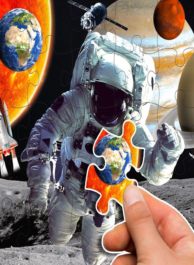 BRIJBASI Jigsaw Puzzles for Kids and Childrens – Realistic Illustration Challenging Brain Booster Gifts, Fun and Creative Fun Game - Ages 5+ (100 Pcs) (Space) - Image 3