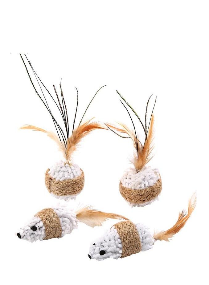 Cat Toy Interactive Mouse Cat Toy Chase Ball Toy for Kittens 2 Piece - Image 4