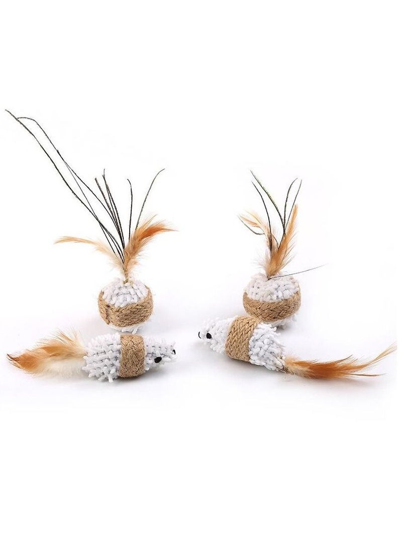 Cat Toy Interactive Mouse Cat Toy Chase Ball Toy for Kittens 2 Piece - Image 3