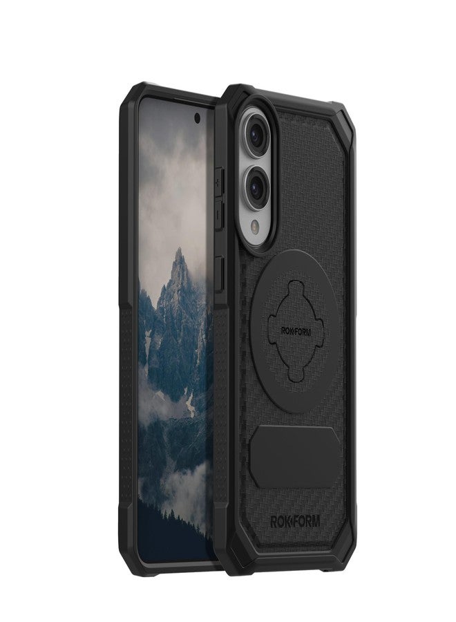 Rokform Rugged Case Compatible with Galaxy S25 Edge, Magnetic Cover with Twist Lock, Drop Tested Armor (Black) - Image 1