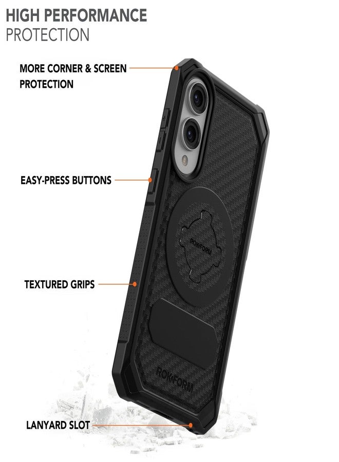 Rokform Rugged Case Compatible with Galaxy S25 Edge, Magnetic Cover with Twist Lock, Drop Tested Armor (Black) - Image 2
