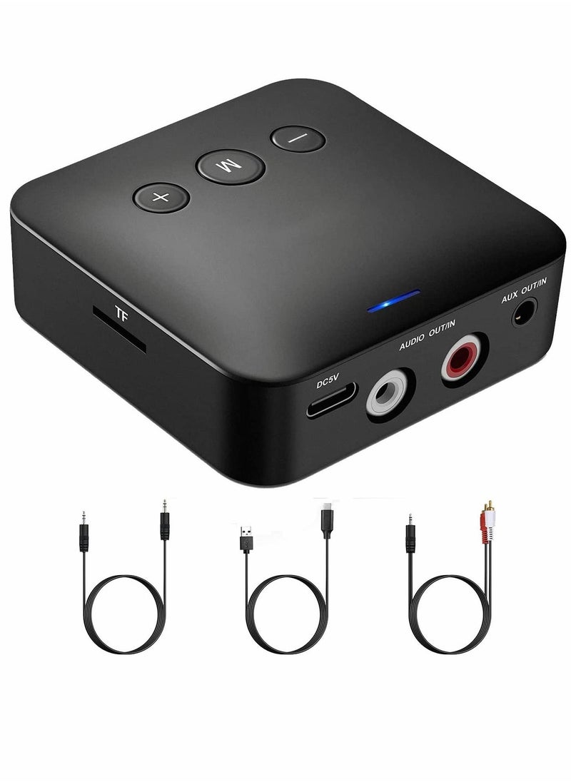 Generic Bluetooth Transmitter Receiver for TV Earphone Car Home Stereo System 2 in 1 Wireless Adapter Low Latency Long Range 5.0 Audio  - Image 1