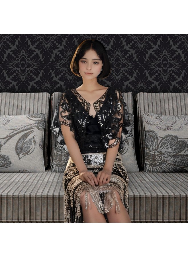 PLULON 10 Pieces 1920s Flapper Great Gatsby Accessories Set Fashion Roaring 20's Theme Set with Headband Headpiece - Image 5