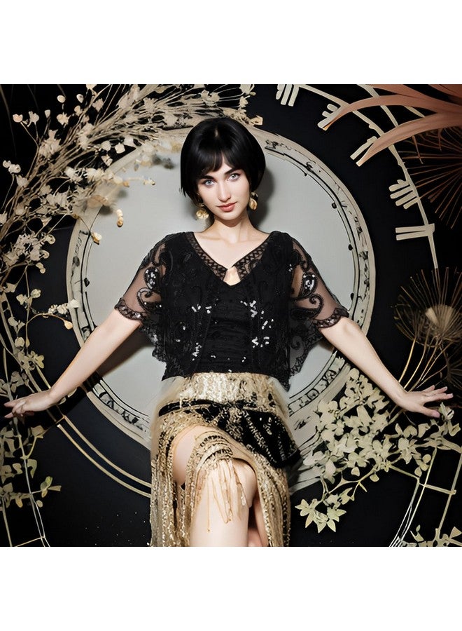 PLULON 10 Pieces 1920s Flapper Great Gatsby Accessories Set Fashion Roaring 20's Theme Set with Headband Headpiece - Image 2