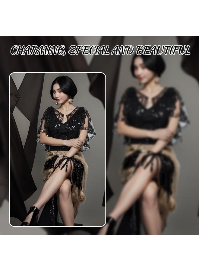 PLULON 10 Pieces 1920s Flapper Great Gatsby Accessories Set Fashion Roaring 20's Theme Set with Headband Headpiece - Image 4