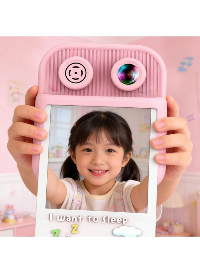 ELTRAZONE Pack of 1 Kids Instant Printing Camera with Front and Rear Dual Lenses, ABS Housing, 32GB Memory Card Reader, 4 Photo Papers, Protective Lens Case, Portable Digital Camera for Children - Image 2