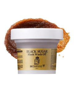 SKIN FOOD since 1957 Skinfood Black Sugar Mask Wash Off 120G I Unclogs Pores I Korean Gentle Exfoliator I Tightens Skin I Youthful Glow I Hydration  - Image 1