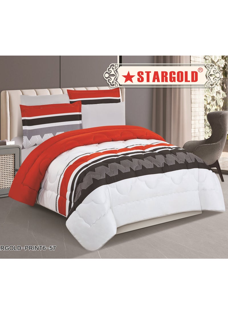 Stargold Super Soft Printed Comforter, 6pcs Set, Microfiber High-Quality Fabric, Stylish and Premium Design, Durable, Ideal For Home Bedroom 240X220CM  - Image 2