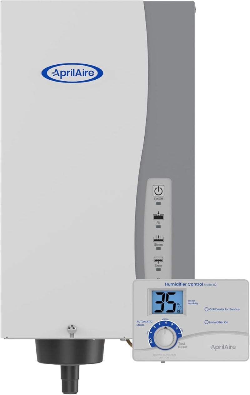 Aprilaire AprilAire 800 WholeHouse Steam Humidifier Automatic Steam Humidifier Large Capacity WholeHouse Humidifier for Homes up to 10300 Sq Ft White  - Image 1