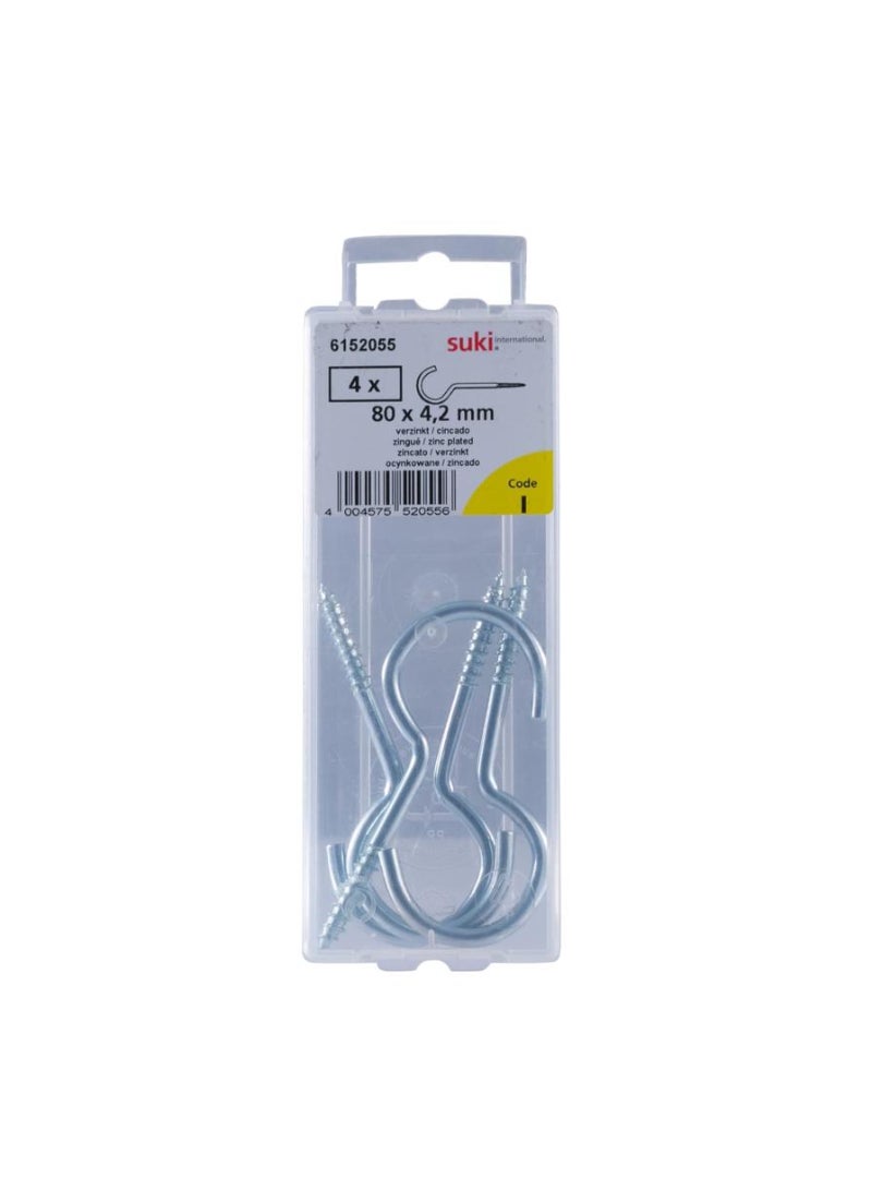Hook Screw 4.2 X 80 Mm 4 Pcs