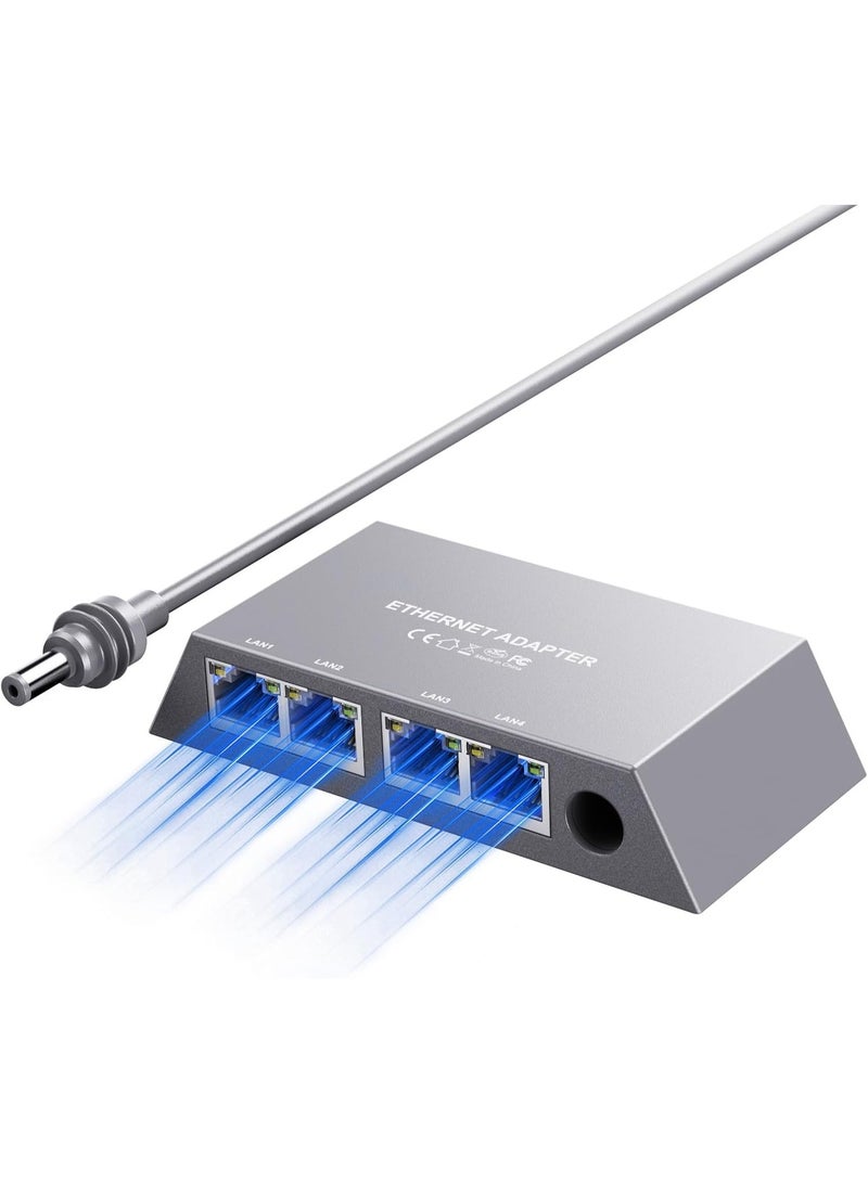Star Link Starlink Ethernet Adapter for Gen 3, Starlink Rectangular Satellite Internet Adapter Ethernet Gen 3 for Wired External Network Fast & Stable Connection, 4 Ports - Image 1