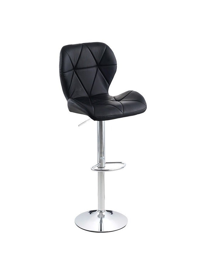 PU الجلد الأصلي كراسي البار المألوفة, مقاعد المقعد, كراسي مكتب الاستقبال على الطراز الأوروبي, الجلد الحديث والبسيط الدوران بار المقاعد, الارتفاع القابل للتعديل مع 360 درجة, سطح مقعد واسع, عالية مقعد بار مقاعد الكرسي (1 قطعة) - Image 1