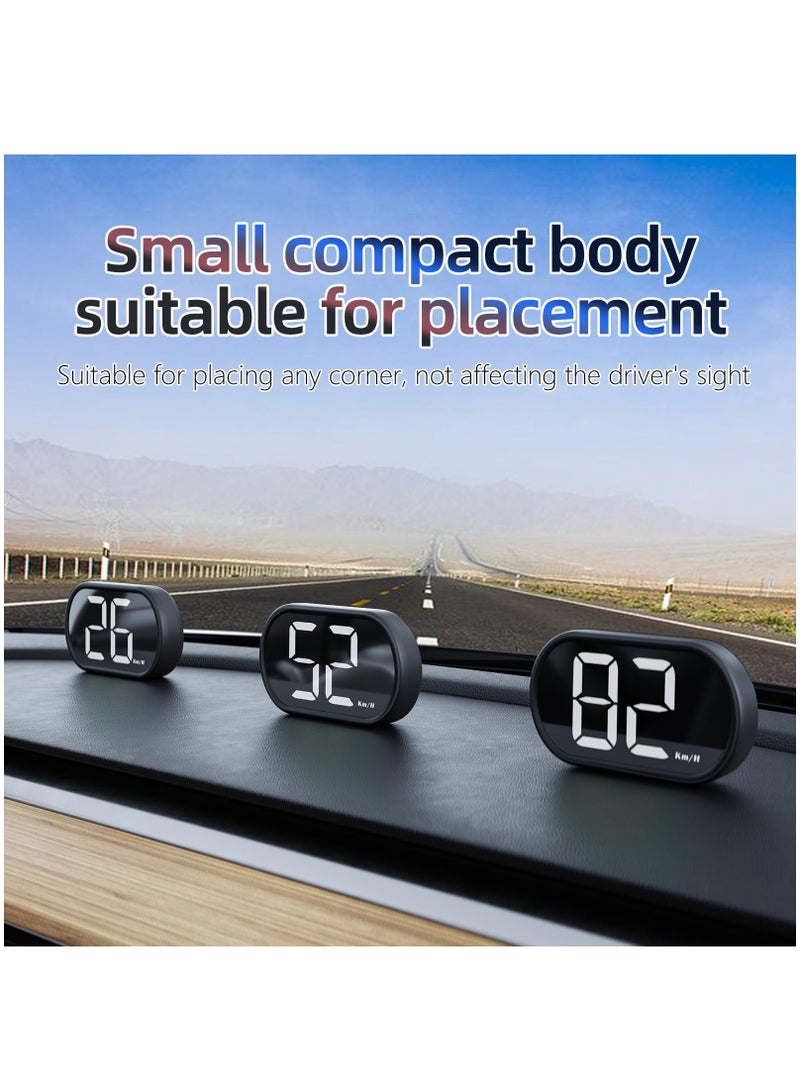 Car Head Up Display HUD,GPS Digital Speedometer MPH with LED Large Font Display Suitable for All Cars,USB Cable Plug and Play - Image 4