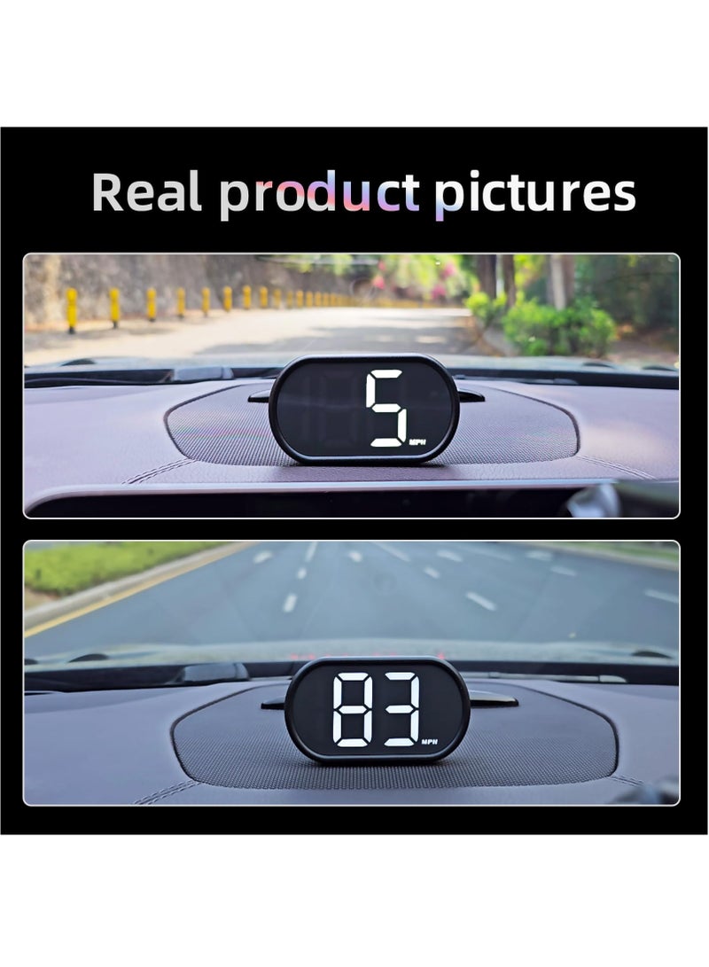Car Head Up Display HUD,GPS Digital Speedometer MPH with LED Large Font Display Suitable for All Cars,USB Cable Plug and Play - Image 3