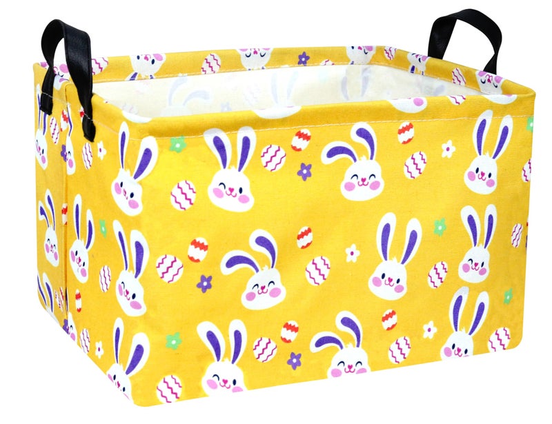 BOOHIT Large Easter Baskets for Kids Personalized Baby Girl Easter Basket Cute Teen Boy Spring Decor (Golden Bunny Egg) - Image 1