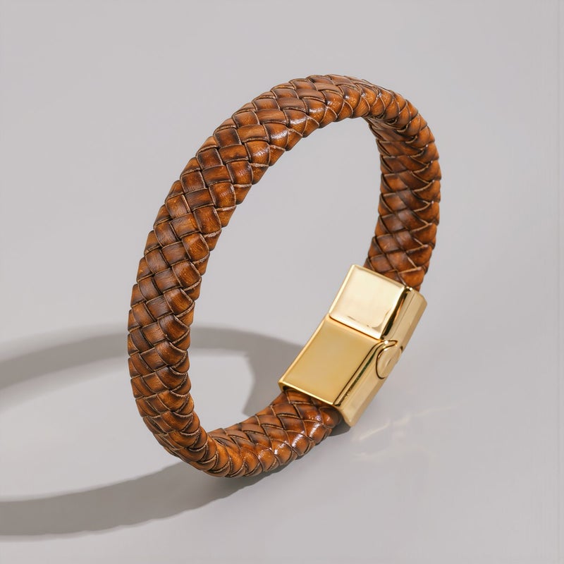 Braided Leather Wristband Multi Occasion Jewelry for Dating Travel Party Office Daily - Image 3