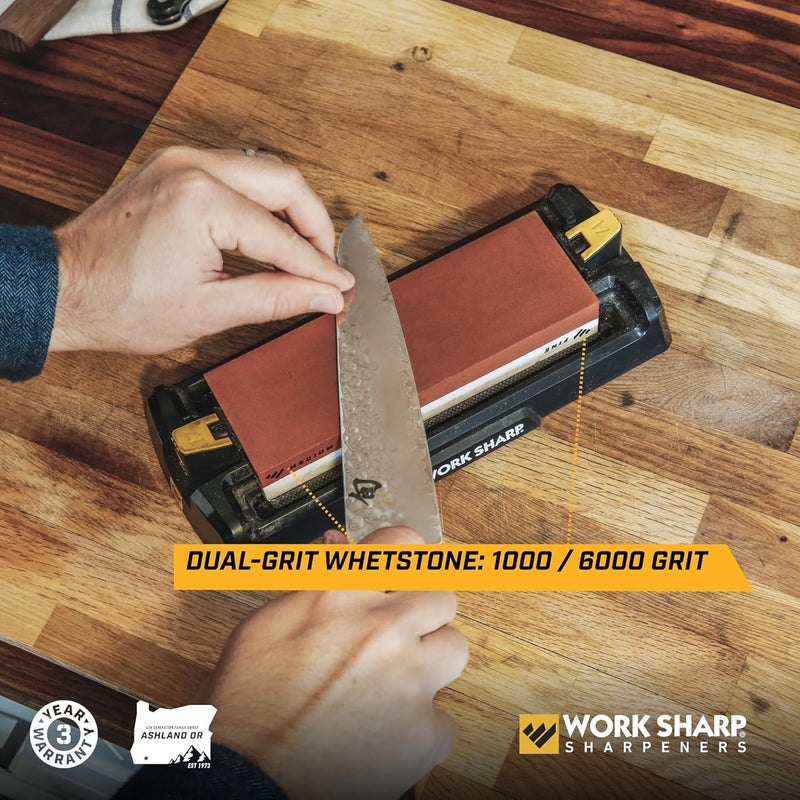 Work Sharp Benchstone Knife Sharpener, 3 sided for faster manual pocket or hunting knife sharpening - Image 2