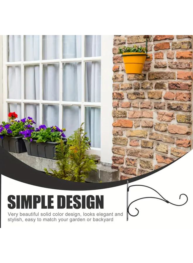 1pc Black Metal Plant Hanger 19 Inch Heavy Duty Wall Mount Hook for Pots Baskets - Image 5