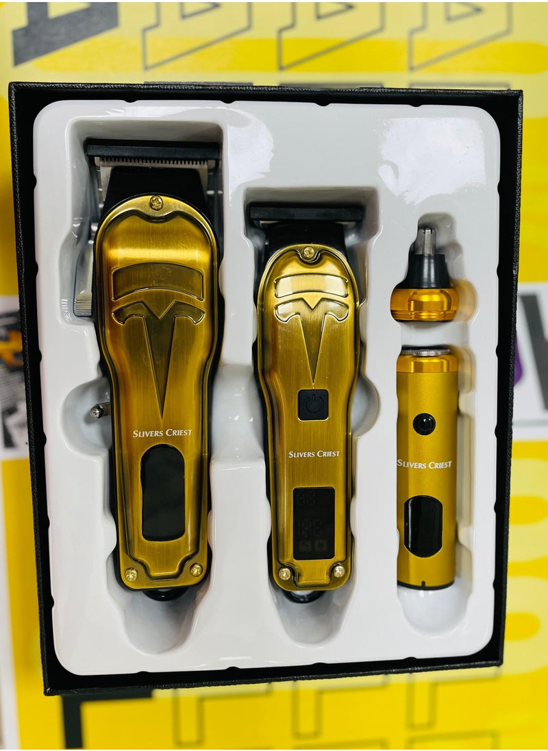 SLIVERS CRIEST 4 in 1 Men's Hair Clipper Trimmer Electric 7 Hair Clipper 2 USB Rechargeable|Shaving|Nose Hair Trim|Craving|Hair Cutting Professional Hair Clippers  - Image 2