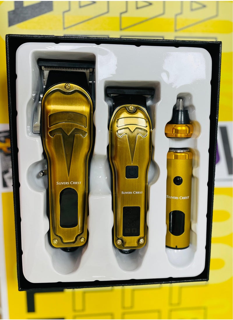 SLIVERS CRIEST 4 in 1 Men's Hair Clipper Trimmer Electric 7 Hair Clipper 2 USB Rechargeable|Shaving|Nose Hair Trim|Craving|Hair Cutting Professional Hair Clippers  - Image 3