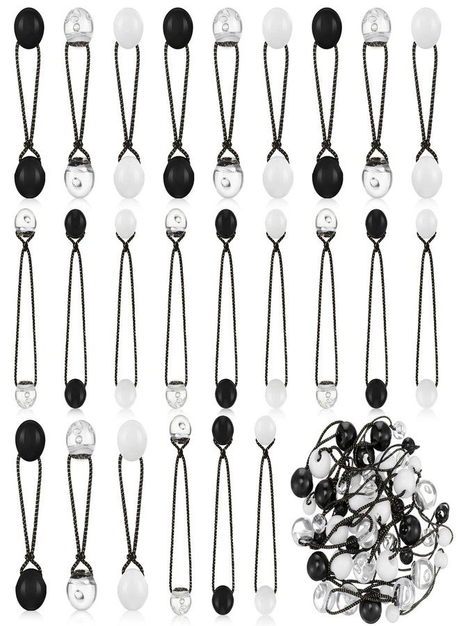 Jutom 24 Pieces Hair Tie Balls 20mm Bubble Ponytail Holders for Girls Double Bead Bubble 80s 90s Hair Balls Tie Elastic Accessories for Baby Toddler(Black and White Series) - Image 1