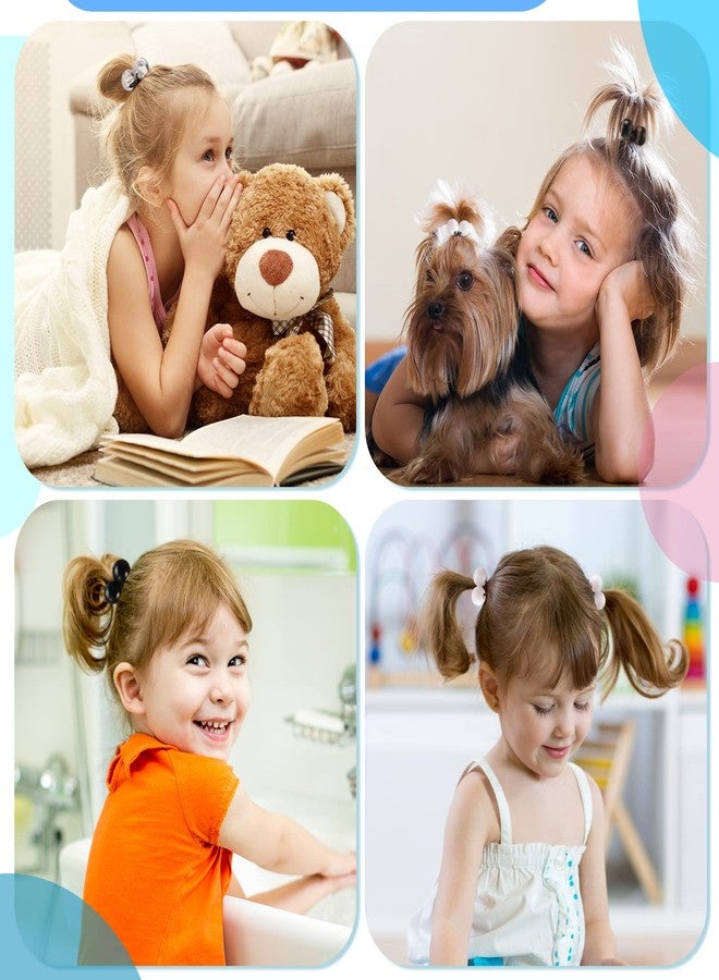 Jutom 24 Pieces Hair Tie Balls 20mm Bubble Ponytail Holders for Girls Double Bead Bubble 80s 90s Hair Balls Tie Elastic Accessories for Baby Toddler(Black and White Series) - Image 5