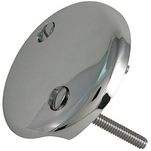 Keeney Plumb Pak K826-11PC Universal Bathtub Drain Two Hole Overflow Face Plate with Screws, Polished Chrome - Image 2