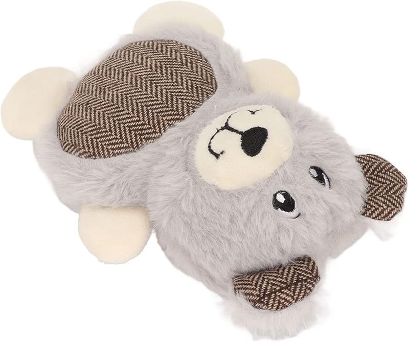 دب رمادي صرير لعبة كلب محشوة لعبة تفاعلية لتنظيف الأسنان لمضغ للكلاب الصغيرة والمتوسطة - Image 4