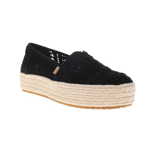 TOMS Womens Valencia Espadrille Slip On Flats Casual - Black - Size 8 B - Image 2