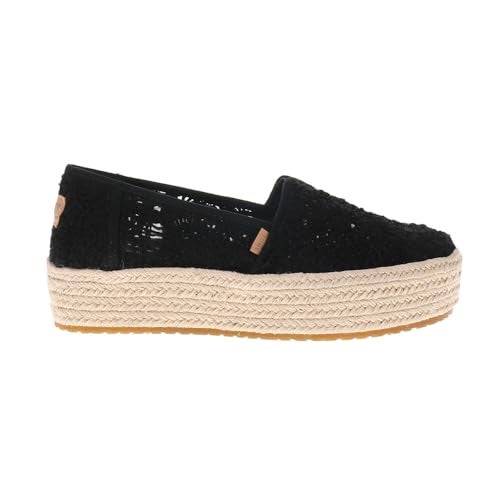 TOMS Womens Valencia Espadrille Slip On Flats Casual - Black - Size 8 B - Image 1