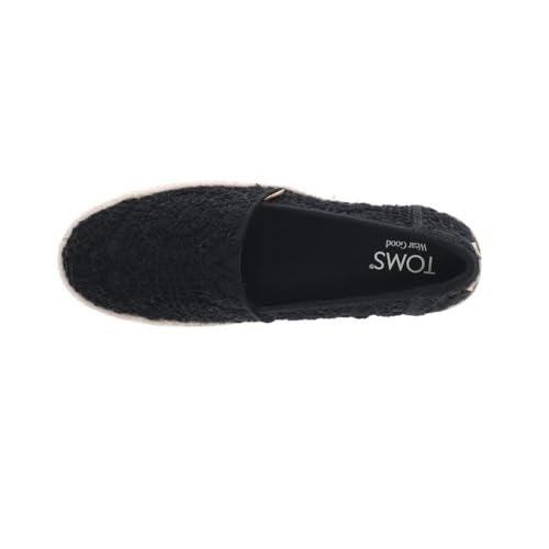 TOMS Womens Valencia Espadrille Slip On Flats Casual - Black - Size 8 B - Image 4