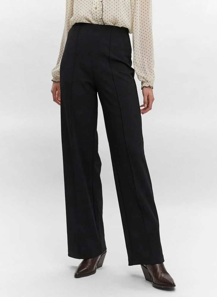 Vero Moda Casual High Waisted Wide Leg Pull On Pants