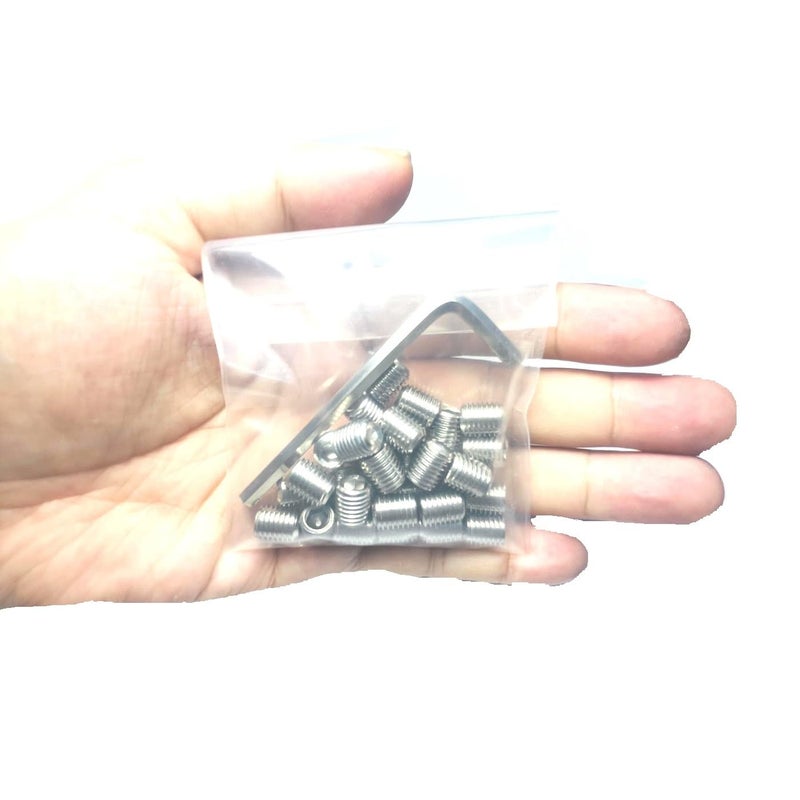 ZDingTech 50pcs Set Screws 5/16-24 x 3/8" inch 304 Stainless Steel Allen Head Hex Socket Set Screws Grub Hex Head Sockets with 5/32 Allen Wrench.(3/8" Length) - Image 5