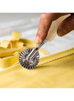 Oasisgalore 3-Piece Ravioli Maker Set with Cutter and Roller Wheel, Wooden Handle & Fluted Edge Mold  - Image 3