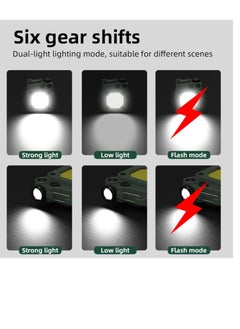 Excefore Rechargeable Cob Small Flashlights, Mini Flashlight 1000 lumens with 6 Lighting Modes Lights, Suitable for Nightshift Camping Hiking Emergency  - Image 3