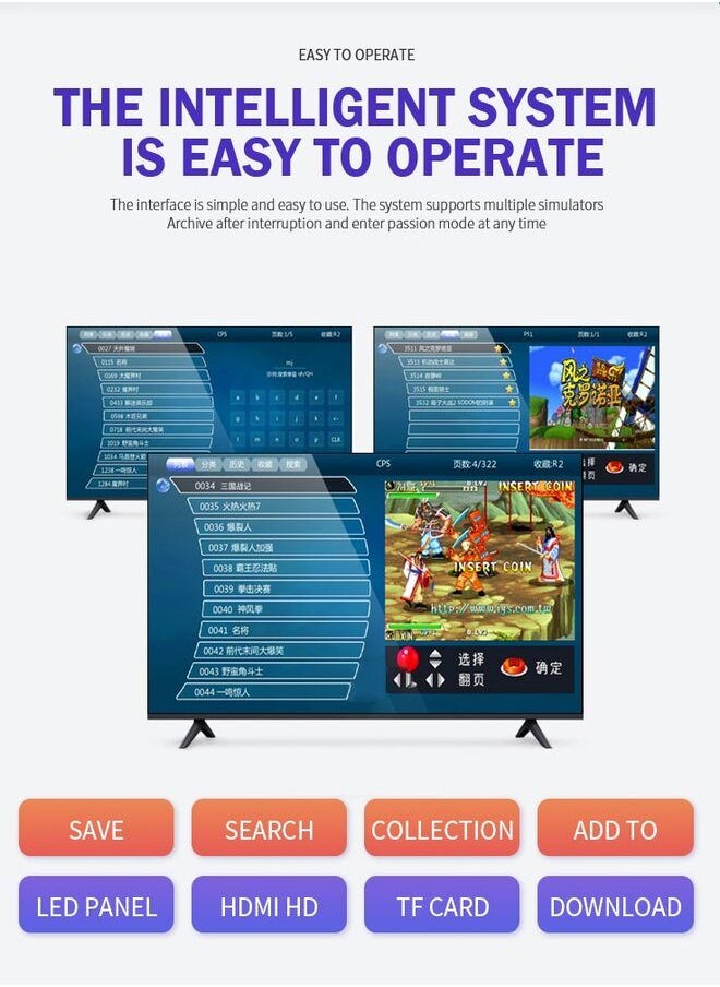 DETREND - Arcade Games Controllers Retro Arcade 10000 Games TV Game Console Joystick Games For PC TV Projector Nintendo PS1 - Image 1
