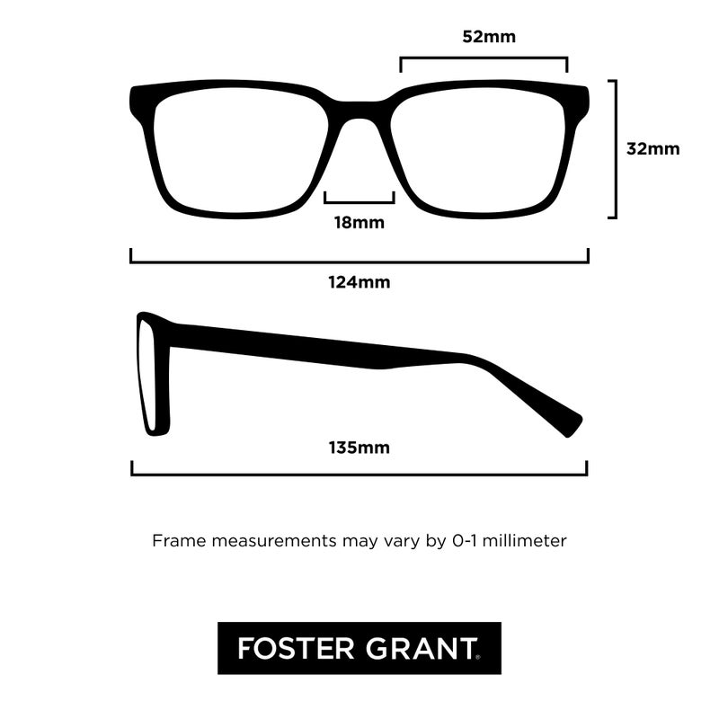 Foster Grant Camden Multifocus Reading Glasses With Anti-Reflective Glasses Coating, Unisex - Image 4