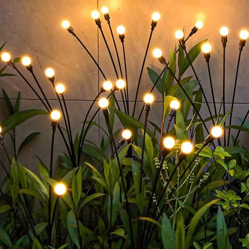 Epyz Solar Light Outdoor Waterproof Firefly Lights,Solar Garden Decorative Lights 2 Lighting Mode [ 6 LED, Warm Yellow, Pack of 2 ] - Image 2