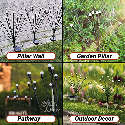 Epyz Solar Light Outdoor Waterproof Firefly Lights,Solar Garden Decorative Lights 2 Lighting Mode [ 6 LED, Warm Yellow, Pack of 2 ] - Image 4