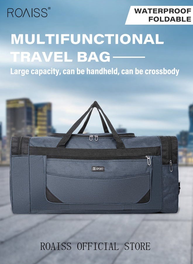 roaiss Large Capacity Gym Shoulder Bags Outdoor Sports Handbag Portable Clothing Storage Bag Can Be Folded for Short Long Trips - Image 1
