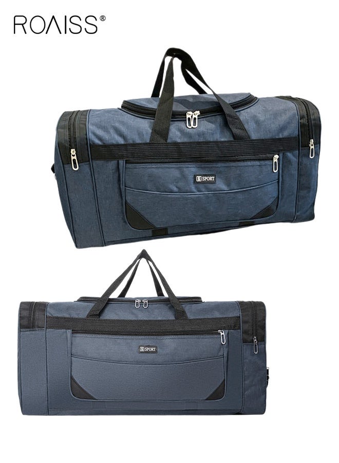 roaiss Large Capacity Gym Shoulder Bags Outdoor Sports Handbag Portable Clothing Storage Bag Can Be Folded for Short Long Trips - Image 2